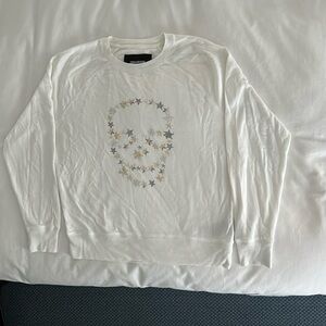 ZADIG AND VOLTAIRE WHITE SWEATSHIRT NWOT